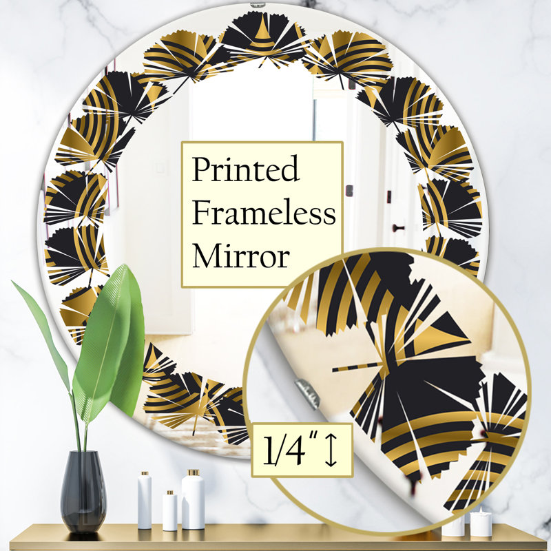 Miroir mural Leaves Art Deco, H 31,5 po x l po