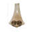 Glass Vase with Aluminum Metal Accent, Modern Handblown Design with Sculptural Removable Insert for Contemporary Home Decor