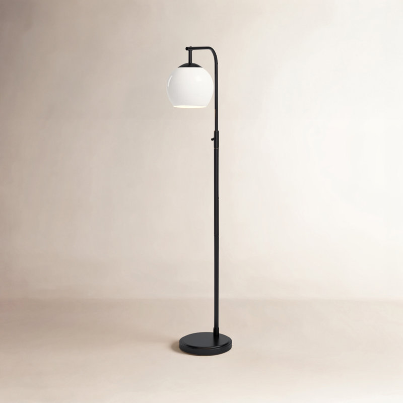 Claire 58.5'' Task Floor Lamp, White, Black