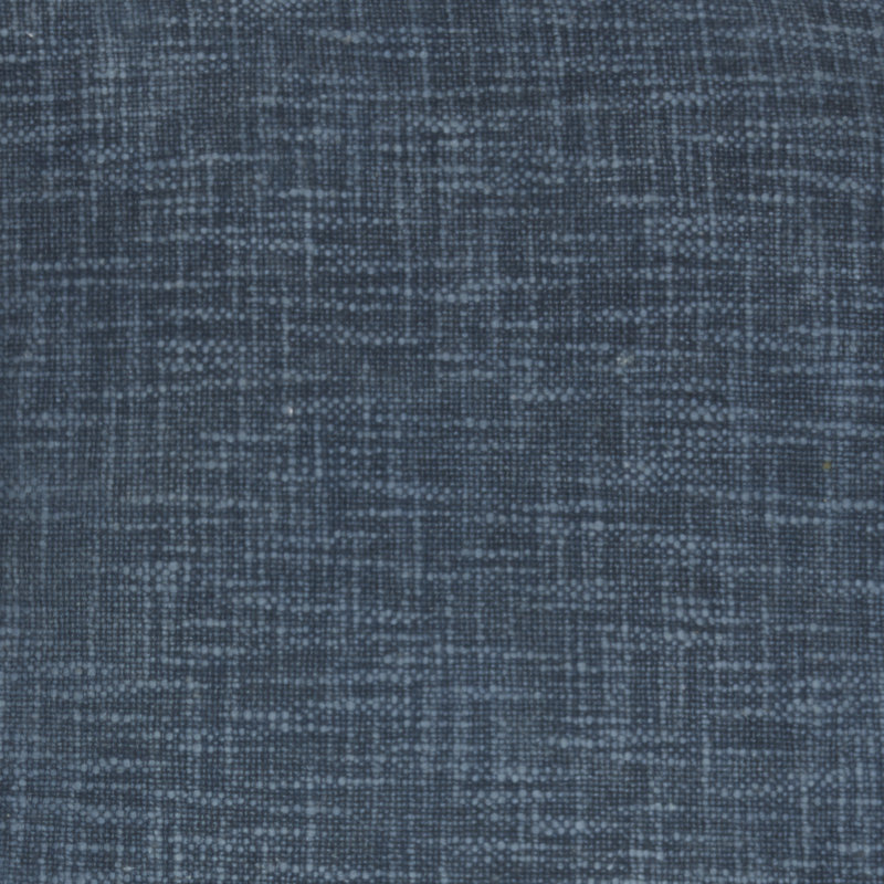 Navy Stonewashed Cotton Fringe 22" Square Throw Pillow