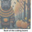 Black French Bulldog Fall Glass Cutting Board Large