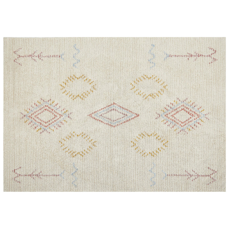 Lobdell Geometric Cotton Hand Woven Area Rug, Rectangle 160 x 230cm