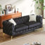 Canapé Chesterfield de 82,5 pouces en velours de luxe avec boutons capitonnés et 2 coussins, élégant et durable-118054100-118054106
