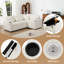 3 Seater Chenille Chaise End Sofa-1146995486