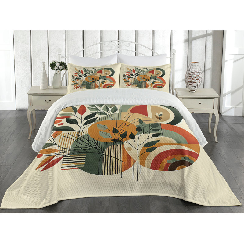 Polyester Floral Coverlet, King Coverlet + 2 Standard Shams