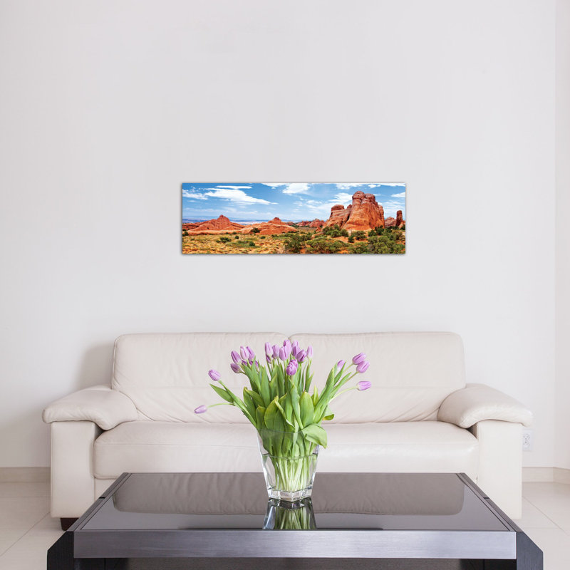 Rock Formations, Arches National Park, Moab, Utah, USA par Philippe Hugonnard - reproduction, H 12 po x l 36 po x P 1,5 po