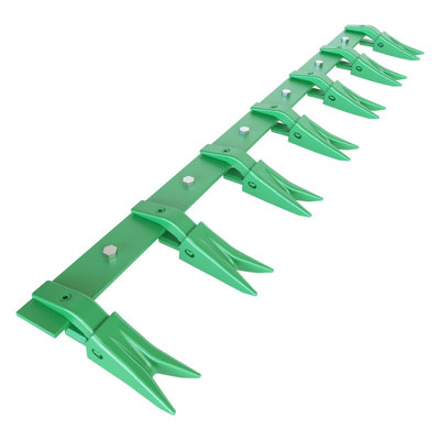 61" Sub-Compact Tractor Bucket Tooth Bar – 7 Teeth, Fits 1/2" Cutting Edge, No Drill, 4560 Lbs Load, Green
