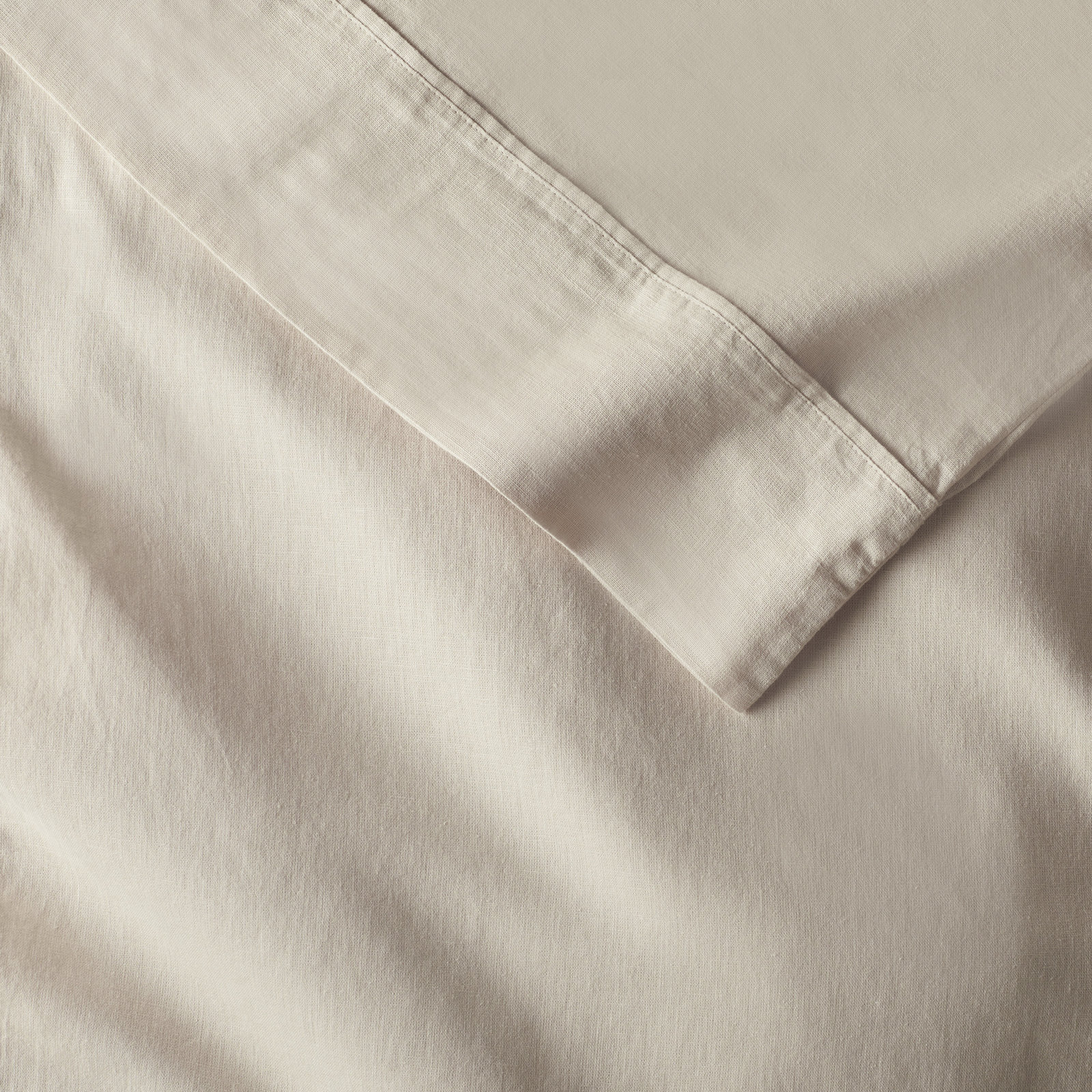 Jeffen Linen Blend Pillowcase, Standard, Ivory