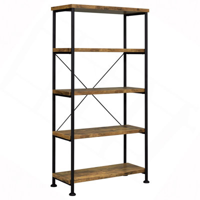 Antique Nutmeg and 4-shelf Bookcase