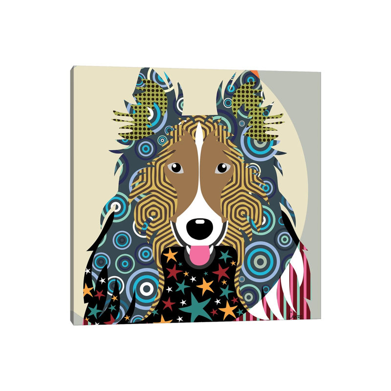 Rough Collie by Lanre Studio - Wrapped Canvas Gallery-Wrapped Canvas Giclée, 30.48cm H x 30.48cm W