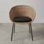 Ensemble de 2 chaises baquet en osier et rotin pour l'extérieur
