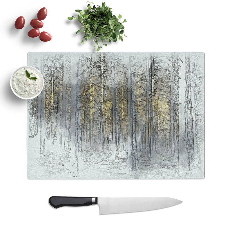 Sunlight Forest Vol.4 Sketch Chopping Board, 28.5cm W x 39cm L