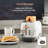Tower Bottega 2 Slice Stainless Steel Toaster with Adjustable Browning Control, Defrost and Reheat Settings