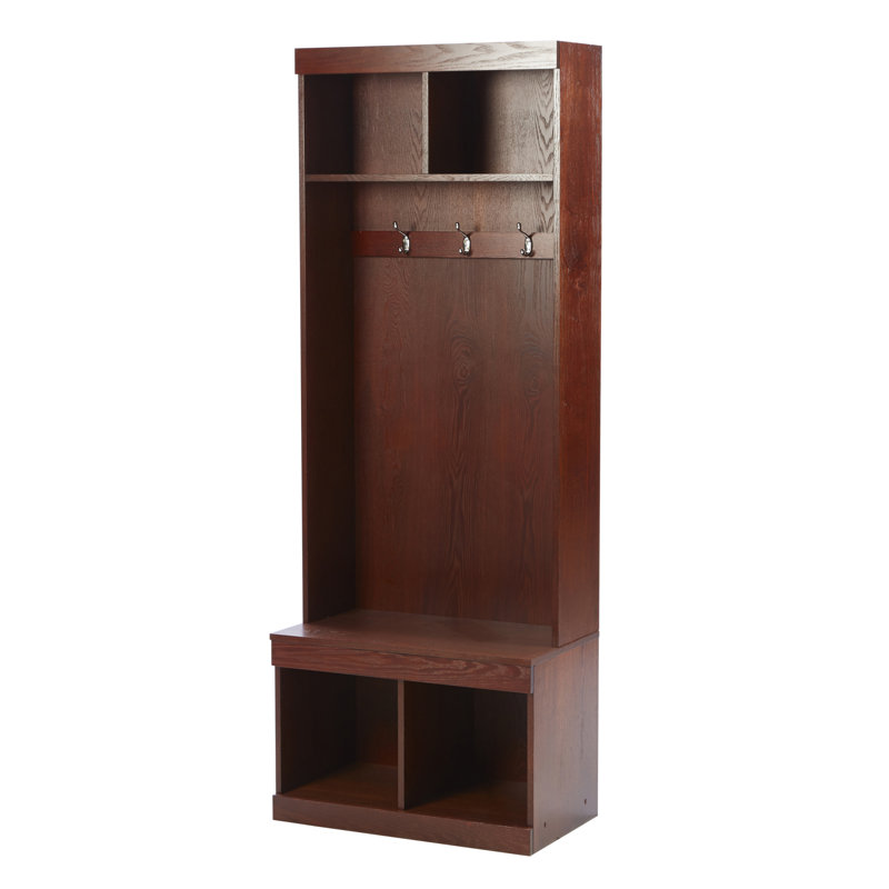 Lecroy Hall Tree 26'' Wide with Bench and Shoe Storage