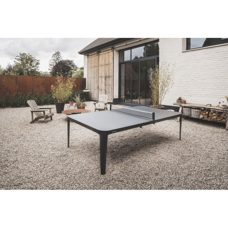 Hyphen Outdoor Ping Pong and Dining Table, Grey