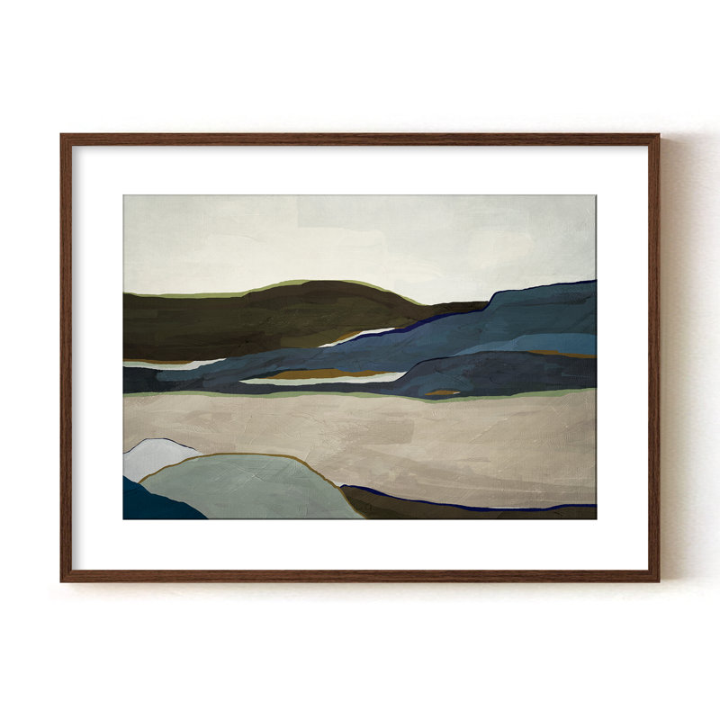 Terra Modscape IV par Chichi - Peinture de paysage moderne, Brun, H 32 po x l 24 po