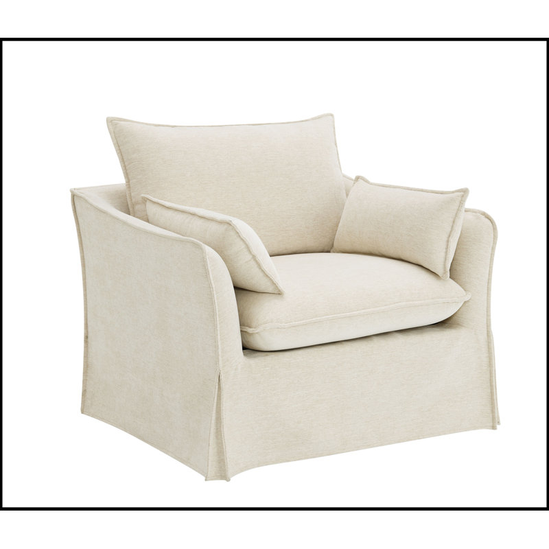 Chaise en lin Shane avec 2 coussins
