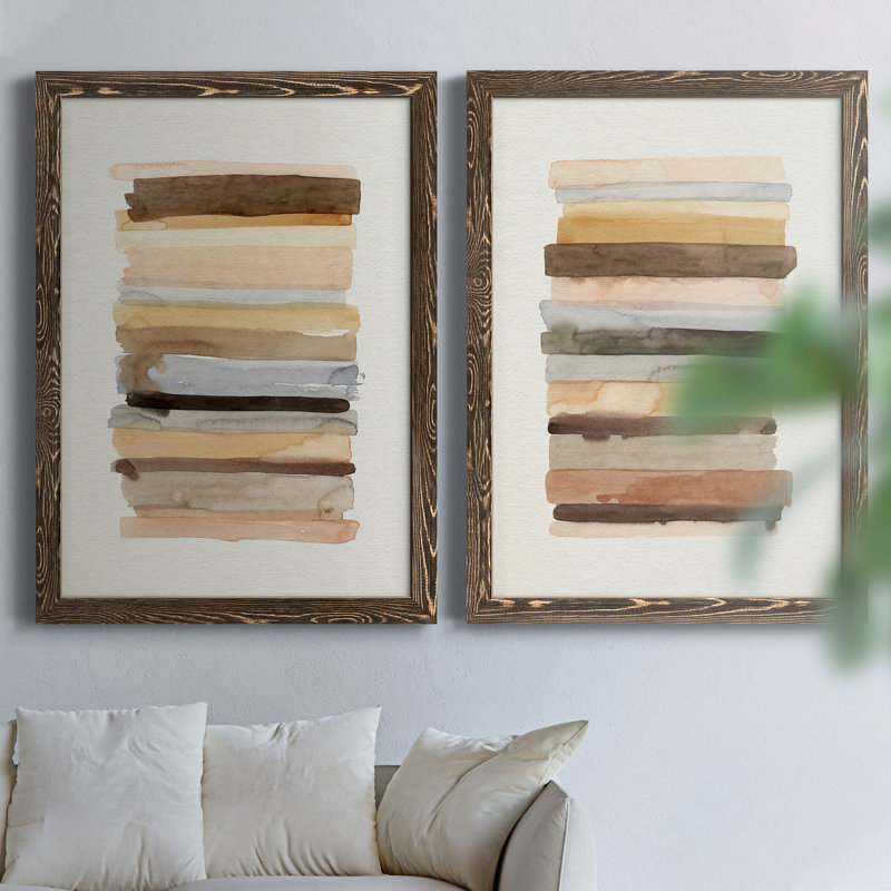 Arid Layers - Toile avec cadre en bois de qualité supérieure prête à être accrochée, Toile avec cadre en noyer, Pas de tapis