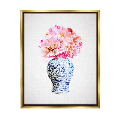"Dahlia avec cadre flottant dans un vase oriental" sur