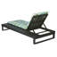 Méridiennes de patio réglables, bois d'acacia noir, bord de piscine moderne