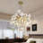 10-Light Dimmable LED Ceramic Chandelier