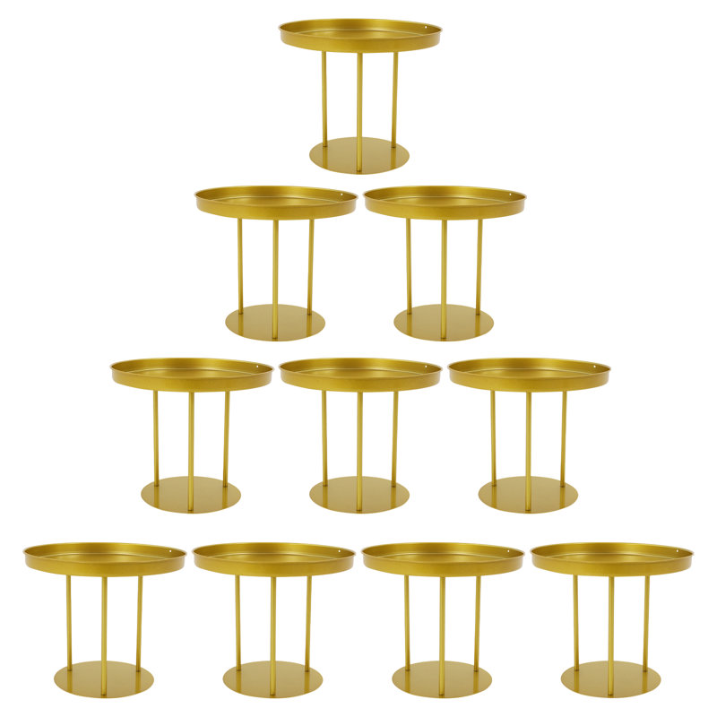 10Pcs Circular Flower Stands, 9.84" H x 11.81" W x 11.81" D