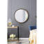 Miroir en bois de pin de 31,5 po pour la salle de bain et le salon, miroir visuel attrayant