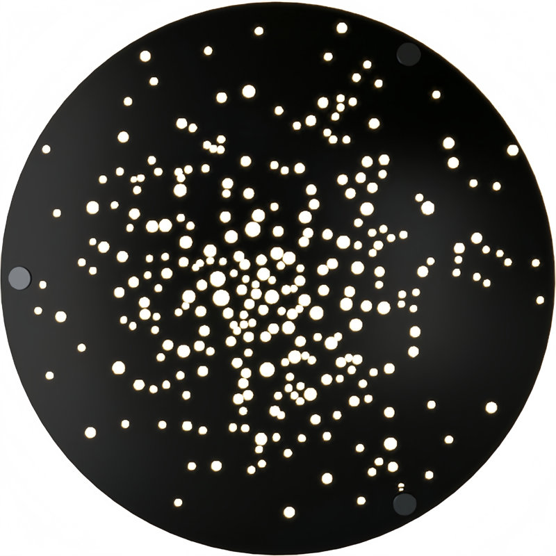 18.5" Round Flush Mount Ceiling Light With Dimmable And Remote Control