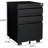 3-Drawer Mobile File Cabinet with Lock, 5 Wheels (2 Brakes + Anti-Tip),Cold Rolled Steel Fully Assembled Metal Filing Cabinet with Pen Tray & Hanging Bar for Home Office, Fits Letter/Legal/A4 Files