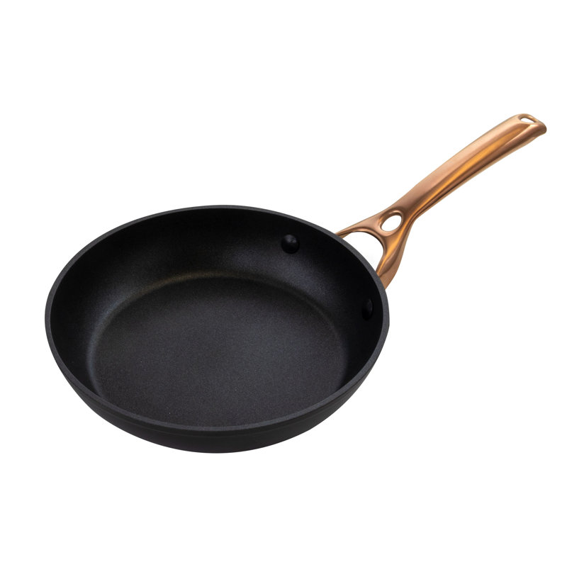 Elegant Black and Bronze 10-Piece Aluminum Nonstick Cookware Set