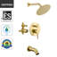 Robinet de baignoire et de douche avec valve brute et inverseur-69785298