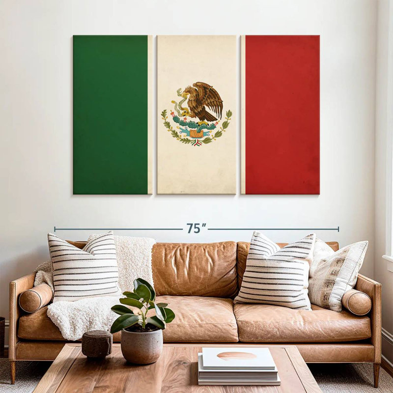 Drapeau mexicain Borges, H 42 po x l 65 po