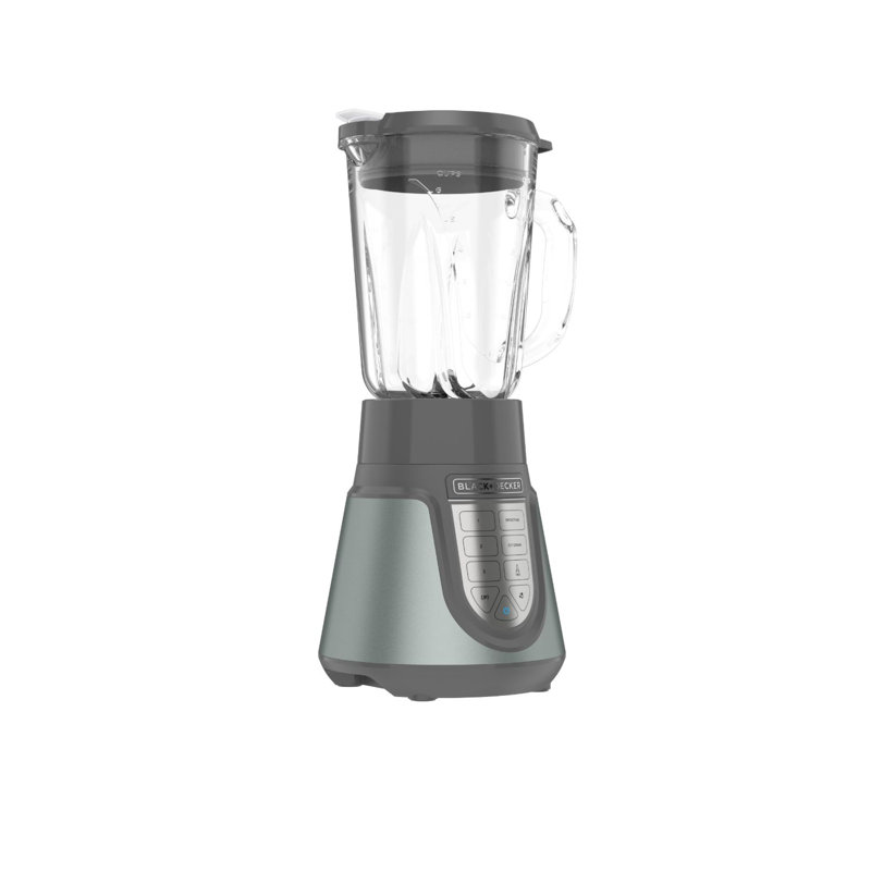 Black+decker Quiet Blender, 1000w, 6-cup Perfectpour Glass Jar, 24oz Personal Jar, 4 Smart Functions, 3 Speeds, Pulse, Ice Crush, Smoothie Maker
