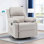 Fauteuil inclinable, fauteuil inclinable manuel, fauteuil inclinable pivotant à 360 degrés pour les petits espaces, fauteuil inclinable berçant avec poches latérales