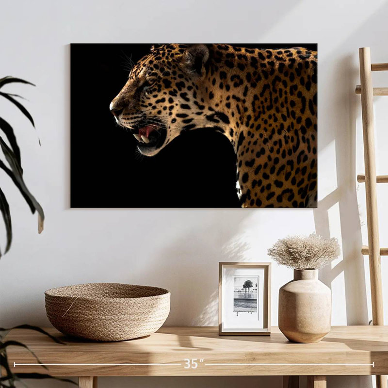 Brampt Midnight Leopard Hunt, 24" H x 36" W