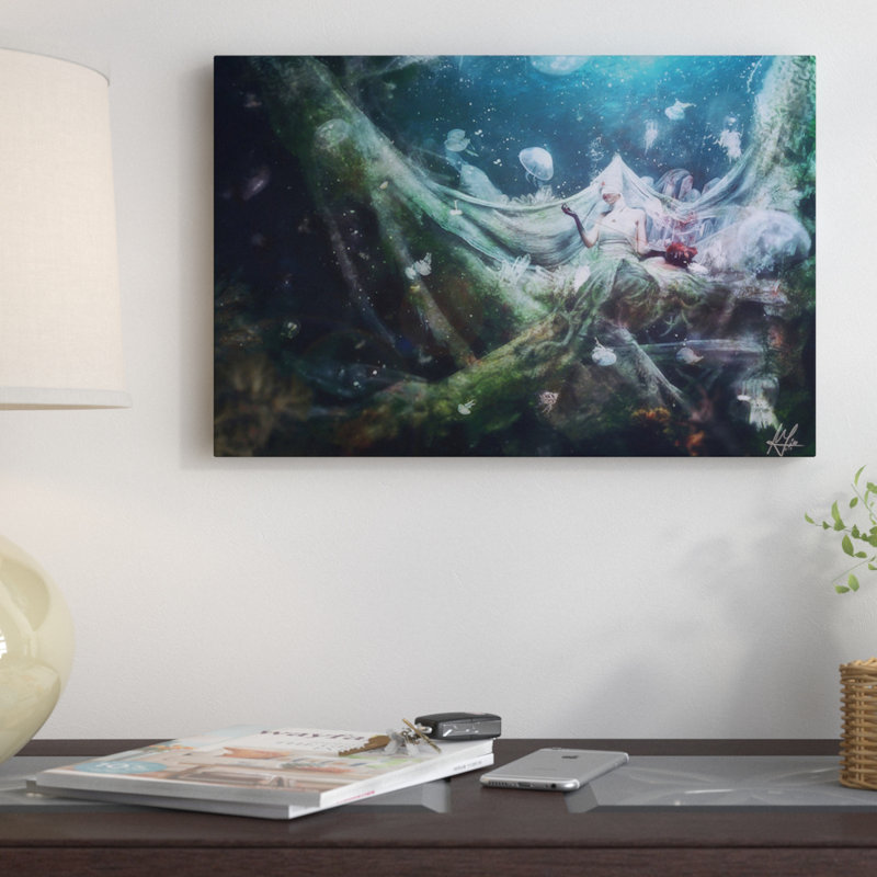 « s’effilochent », impression sur toile, H 12 po x l 18 po x P 1,5 po, Toile tendue, Pas de tapis