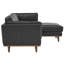 Ugo 59'' Genuine Leather Right Hand Facing Sofa & Chaise