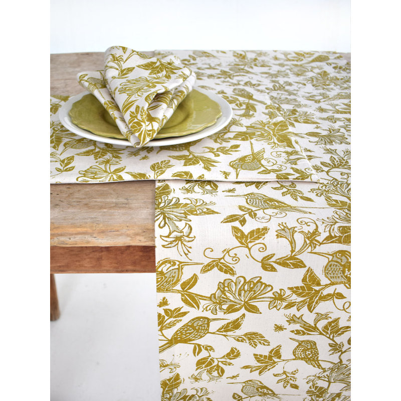 French Home Honeysuckle Table Runner - Chartreuse, Chartreuse