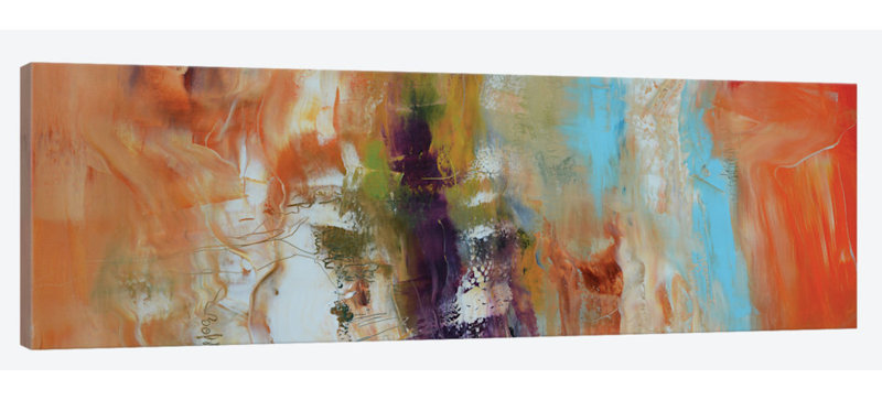 Strates, reproduction d’art sur toile tendue, H 16 po x l 48 po x P 1,5 po, Toile tendue