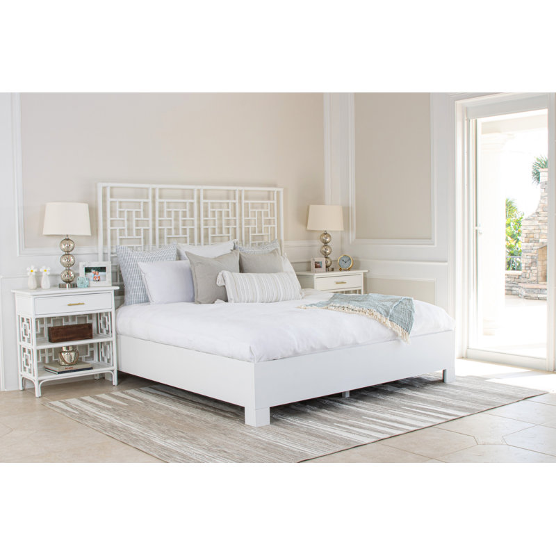 Ohana Low Profile Standard Bed, King, White