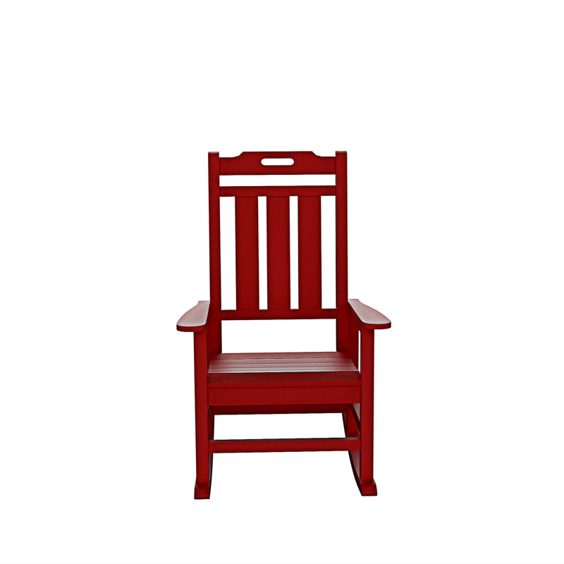 Chaise berçante Driden, chaise de salon, chaise de chambre de bébé, Rouge