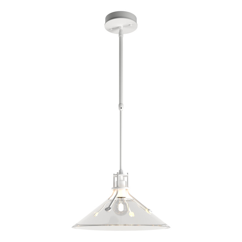 Luminaire suspendu d'extérieur Henry, Verre transparent, Blanc côtier