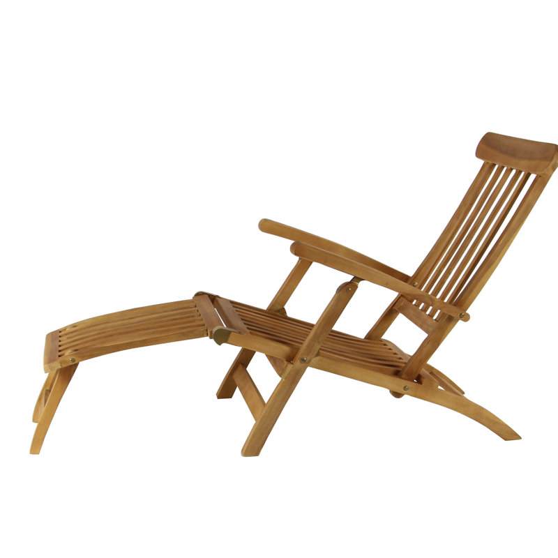 Chaise adirondack en bois massif avec ottoman Osterley
