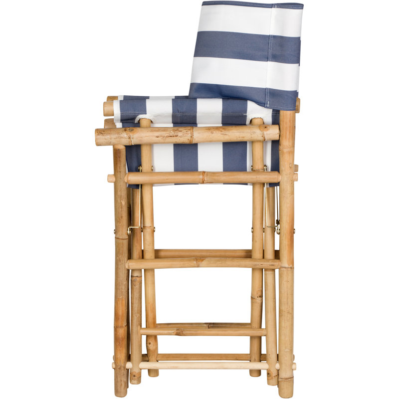 Chaise de réalisateur Yohana, Bleu / Blanc