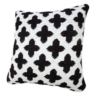 Modern Textured Woven Geometric Throw Pillow