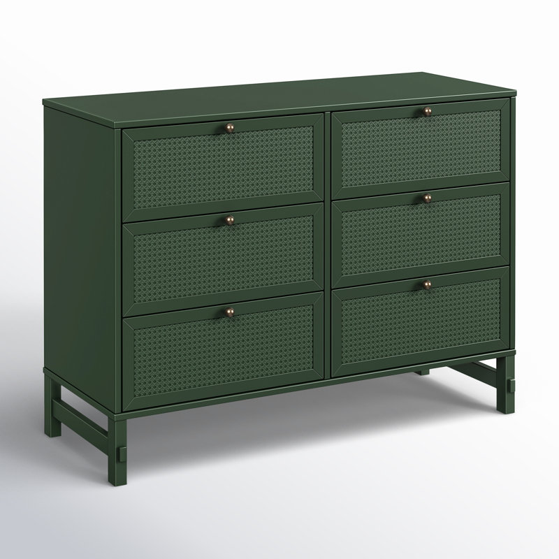 Margot 6-Drawer Dresser, Forest Green
