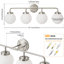 Luminaire de salle de bain à intensité variable avec abat-jour en verre soufflé à la main Karlei-362368878-367042660-362423860