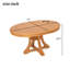 Table de salle à manger extensible ronde en bois d'hévéa, table de cuisine à longueur réglable de 47 à 59 pouces, pour la maison, le restaurant, le café et la conception compacte
