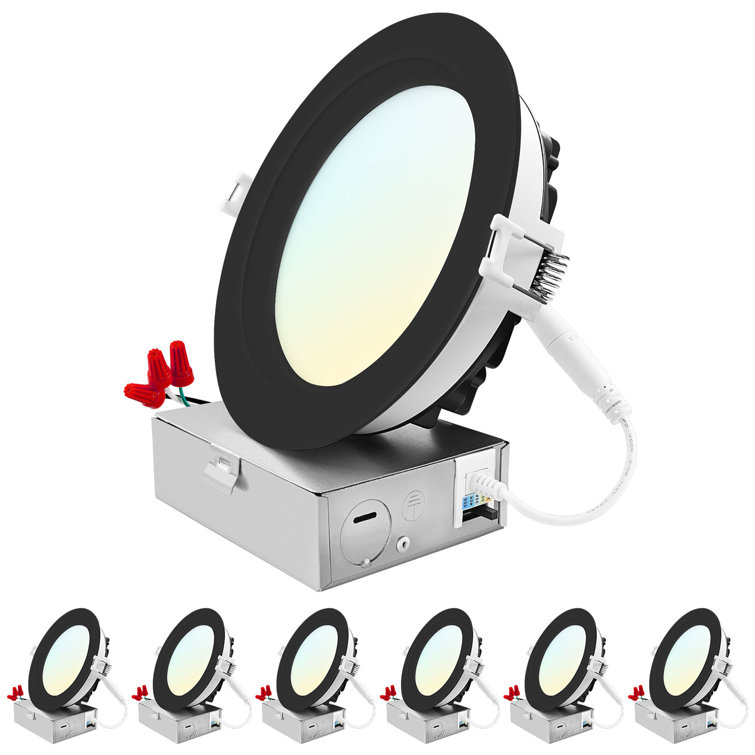 6” Ultra Slim Tunable CCT New Construction IC LED Canless Recessed Lighting Kit