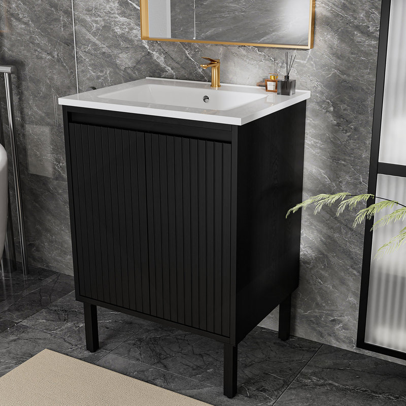 Meuble-lavabo 24 po sans lavabo, Noir